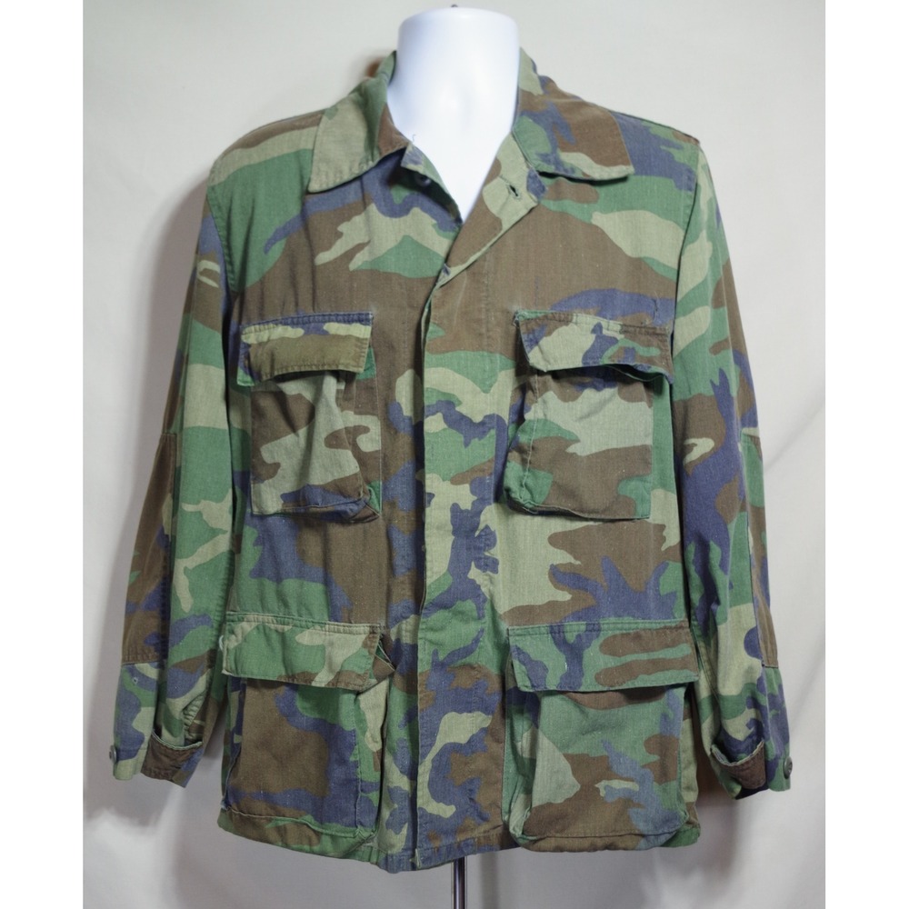 US Military Woodland Camo BDU Field Jacket Coat Small Regular 8415-01-084-1643